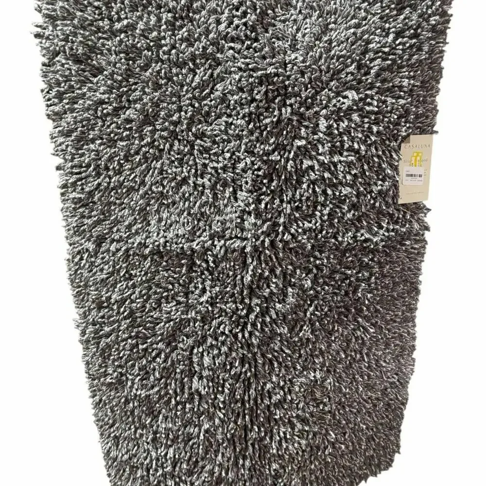 Casaluna Mélange Looped Bath Rug in Sage Green 100% Cotton 21” x 34”
